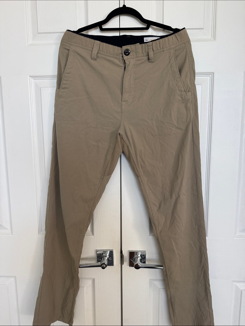 Volcom Men's Tan Pants - Straight Leg
